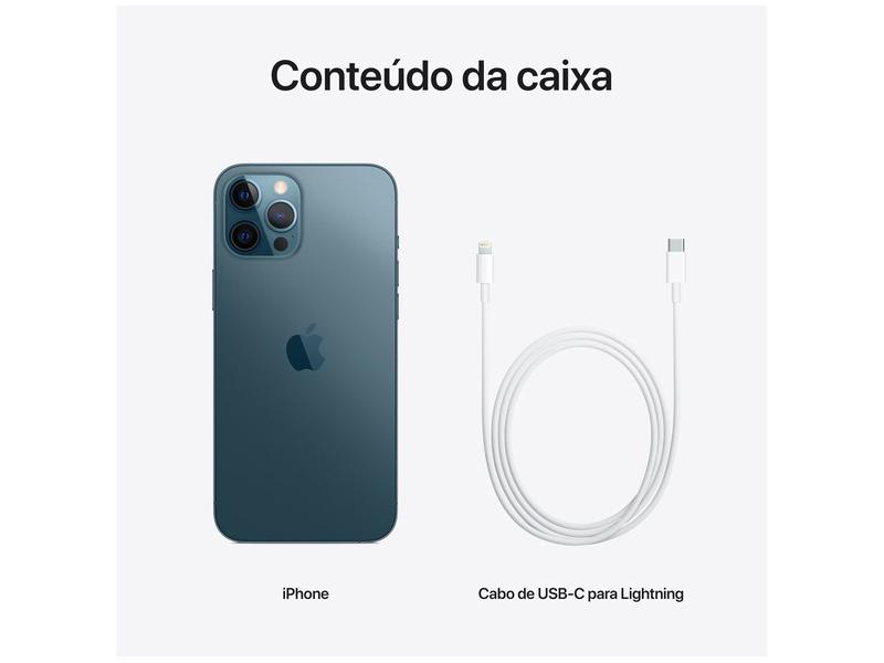 iPhone 12 Pro Max Apple 512GB Azul-Pacífico 6,7” - Câm. Tripla